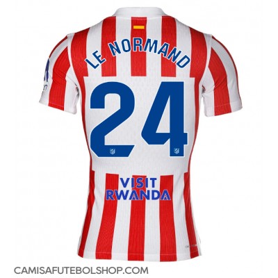 Camisa de time de futebol Atletico Madrid Robin Le Normand #24 Replicas 1º Equipamento 2025-26 Manga Curta Camisa de time de futebol Atletico Madrid Robin Le Normand #24 Replicas 1º Equipamento 2025-26 Manga Curta